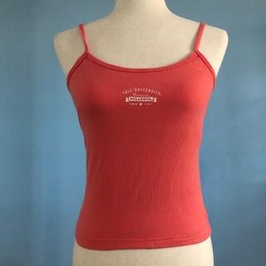 Yale University Tank Top - Orange / Peach - Built-In Bra - Size Medium